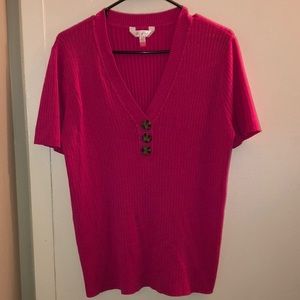 REPOSH No Boundaries Size XXXL Pink V-Neck Sweater - (L/XL Fit)